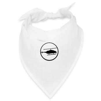 Heli Kreis Logo Design - Bandana Dreieckstuch - Weiß - Vorne