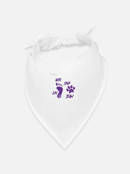 Team Teamwork Hunde Hundehalter Geschenk - Bandana Dreieckstuch - Weiß