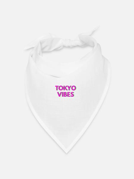 TOKYO VIBES - Bandana Dreieckstuch - Weiß