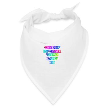 Genetiv ins Wasser Spruch Geschenk Idee lustig - Bandana Dreieckstuch - Weiß - Vorne