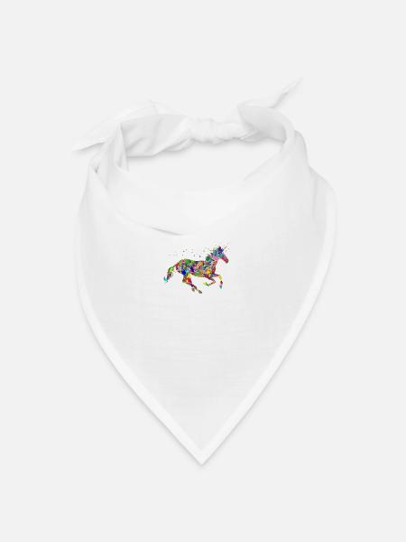 EINHORN Bunt - Bandana Dreieckstuch - Weiß