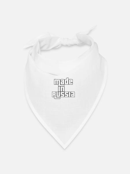 Made in Russia - Bandana Dreieckstuch - Weiß