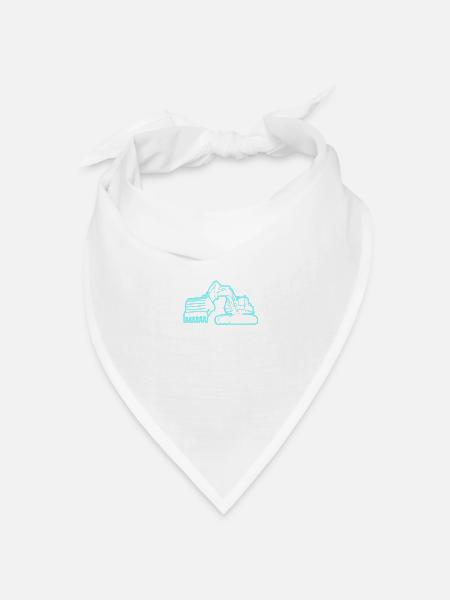 Blauer NEON - Bandana Dreieckstuch - Weiß