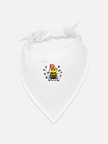 Apes lustige Biene - Bandana Dreieckstuch - Weiß
