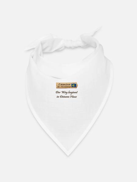 Jakobsweg - Bandana Dreieckstuch - Weiß