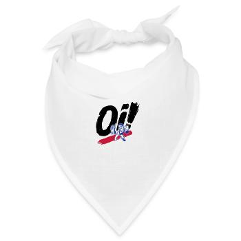 Oi! – Dancing Skinhead (black) - Bandana Dreieckstuch - Weiß - Vorne