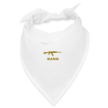 AK 47 Gang Gold - Bandana Dreieckstuch - Weiß - Vorne