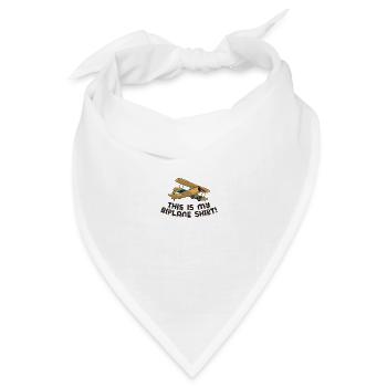 Dies ist mein Doppeldecker Shirt Geschenk - Bandana Dreieckstuch - Weiß - Vorne