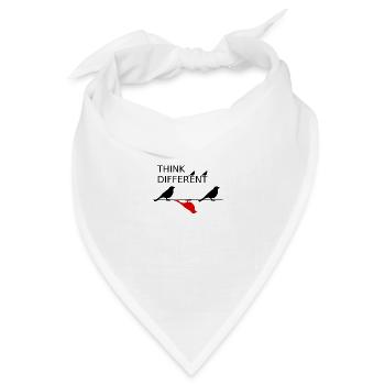 Think Different birds (black and red) - Bandana Dreieckstuch - Weiß - Vorne