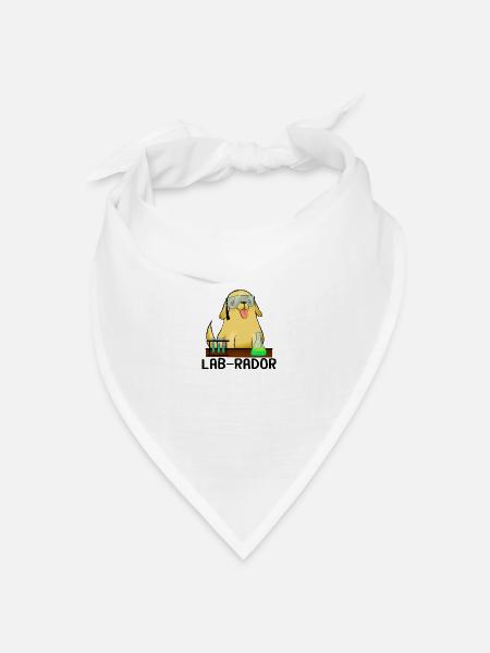 Labrador Labor Wissenschaft Chemie - Bandana Dreieckstuch - Weiß