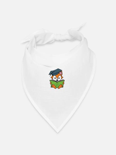 Schlauer Fuchs - Bandana Dreieckstuch - Weiß