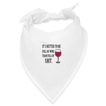 Wine - Bandana Dreieckstuch - Weiß - Vorne