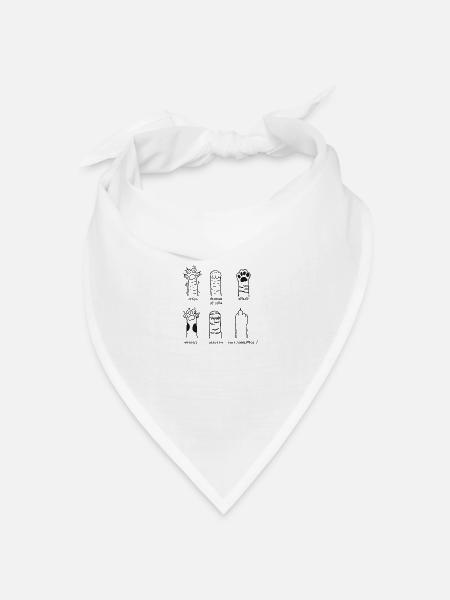 Katzenpfoten - Katze Stimmung - Bandana Dreieckstuch - Weiß