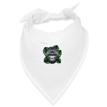 Polygon Gorilla - Bandana Dreieckstuch - Weiß - Vorne