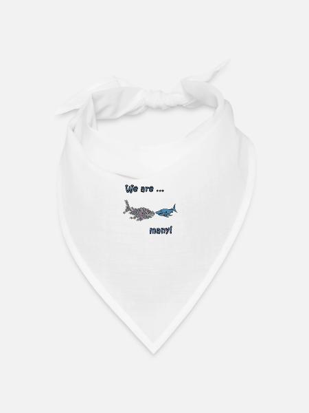 Wir sind viele - Bandana Dreieckstuch - Weiß