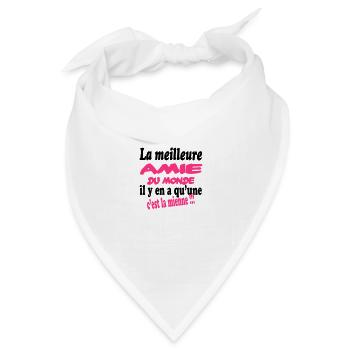 La meilleure amie du monde c'est la mienne !! - Bandana Dreieckstuch - Weiß - Vorne
