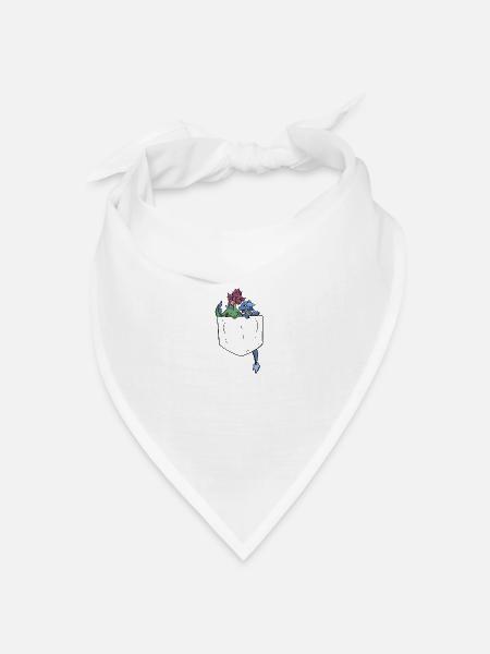 Taschenmonster - Bandana Dreieckstuch - Weiß