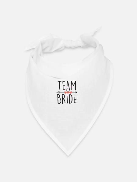 Team Bride - Bandana Dreieckstuch - Weiß