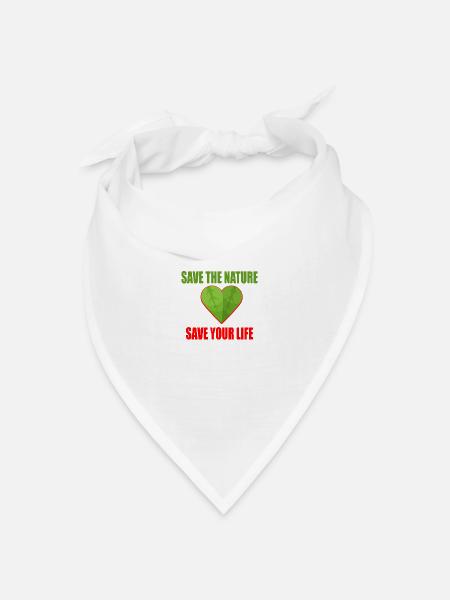 Klimaschutz - Bandana Dreieckstuch - Weiß