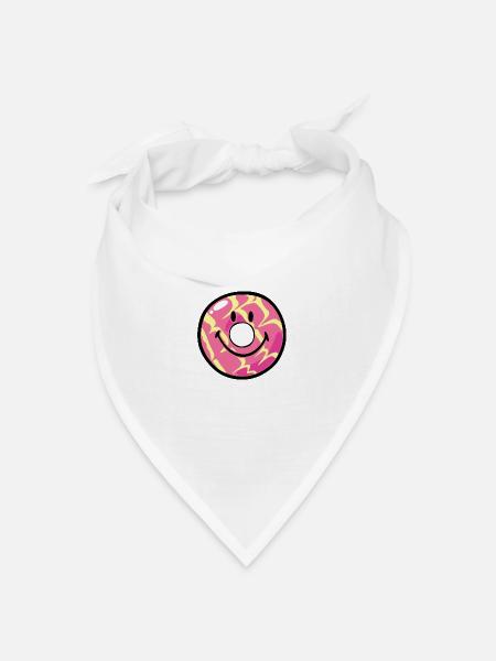 Smiley Donut Vanilla Ripple - Bandana Dreieckstuch - Weiß