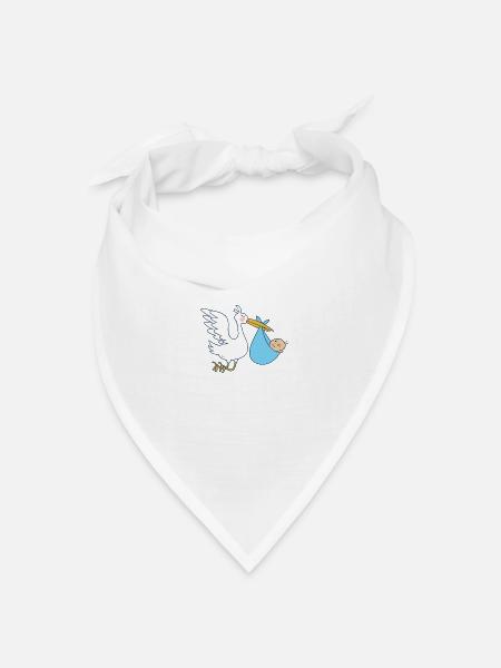 Geschenke für Hebammen | Geburtshelfer Hebamme - Bandana Dreieckstuch - Weiß