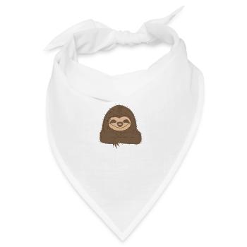 Faultier (b) - Bandana Dreieckstuch - Weiß - Vorne