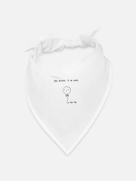 Liebe Freundschaft Partner - Bandana Dreieckstuch - Weiß
