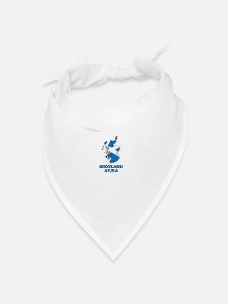 Schottland Morgendämmerung - Bandana Dreieckstuch - Weiß