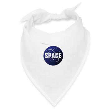 Space Weltraum Sterne Stars Milchstraße - Bandana Dreieckstuch - Weiß - Vorne