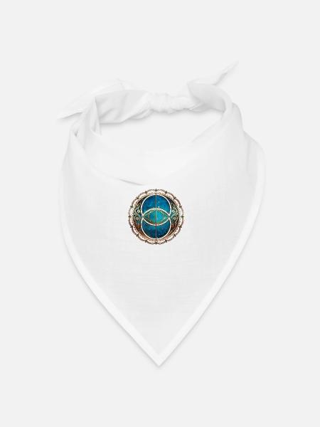 Vesica Piscis, Chalice Well, Avalon, Magie Symbol - Bandana Dreieckstuch - Weiß