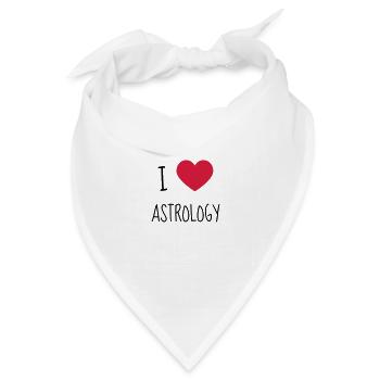 Astrologie / Astrologe / Stern / Horoskop / - Bandana Dreieckstuch - Weiß - Vorne