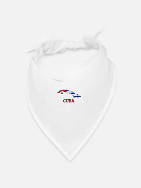 Kuba - Bandana Dreieckstuch - Weiß