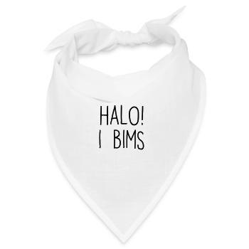 HALO! I BIMS - Bandana Dreieckstuch - Weiß - Vorne