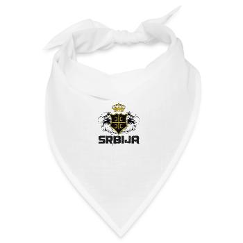Srbija - Bandana Dreieckstuch - Weiß - Vorne