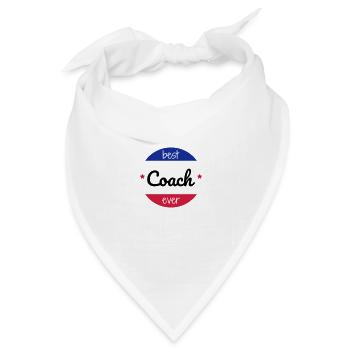 Coach / Coaching / Trainer / Sport - Bandana Dreieckstuch - Weiß - Vorne