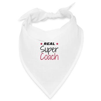Coach / Coaching / Trainer / Sport - Bandana Dreieckstuch - Weiß - Vorne
