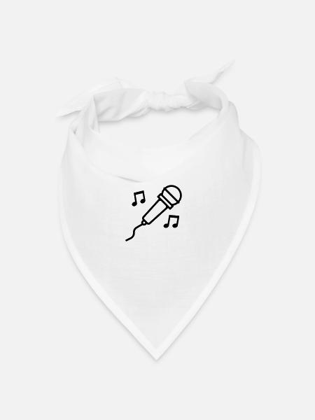 singen - Bandana Dreieckstuch - Weiß