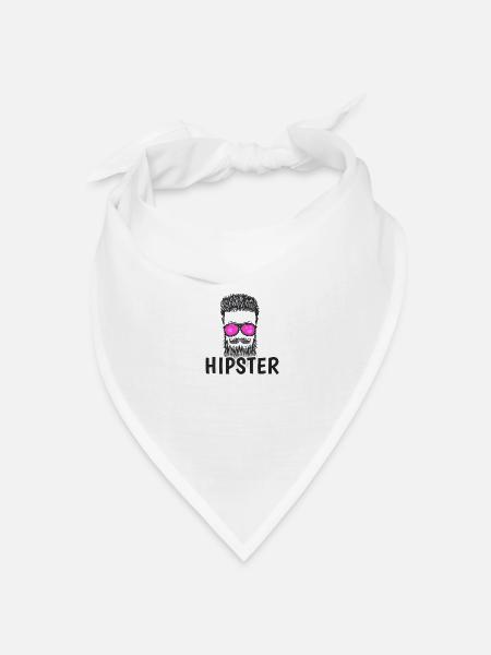 HIPSTER - Bandana Dreieckstuch - Weiß
