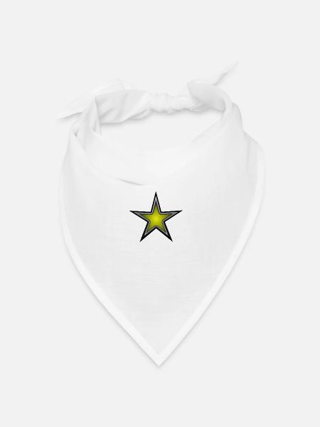 Stern - Bandana Dreieckstuch - Weiß