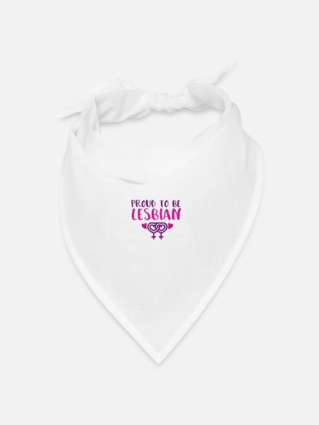 Pround to be lesbian - Bandana Dreieckstuch - Weiß