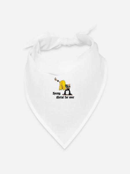 Heavy Metal for ever - Bandana Dreieckstuch - Weiß