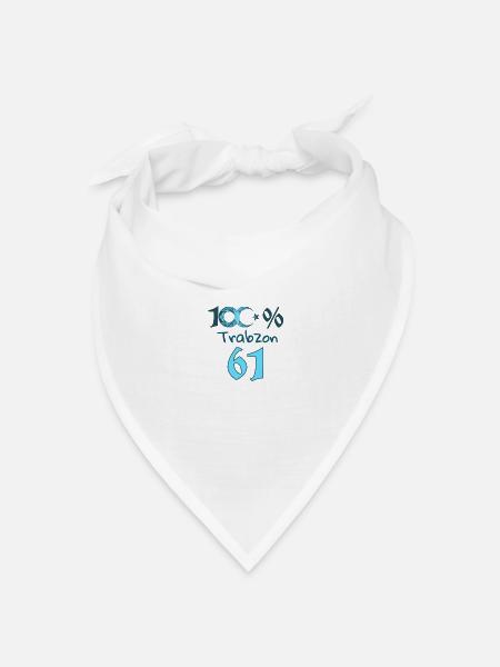 Trabzon 61 hl25 Türkei - Bandana Dreieckstuch - Weiß