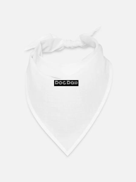 dog - dog dad - Bandana Dreieckstuch - Weiß