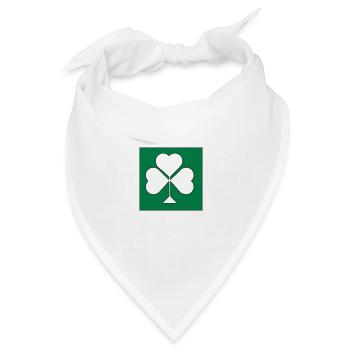 Kleeblatt - Bandana Dreieckstuch - Weiß - Vorne