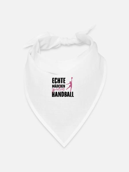 Handball Mädchen Frauen Handballer Geschenkideen - Bandana Dreieckstuch - Weiß