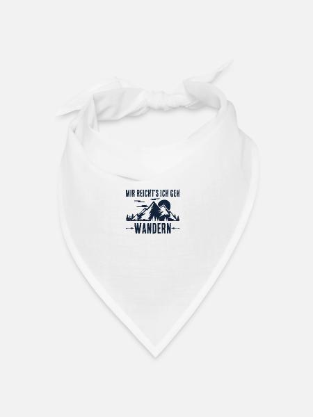 Mir reicht`s ich geh wandern Wanderer Berge - Bandana Dreieckstuch - Weiß