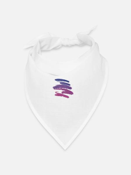 Basic streifen blau pink - Bandana Dreieckstuch - Weiß