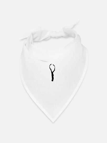 Freitaucher Apnoe Tauchen Design - Bandana Dreieckstuch - Weiß