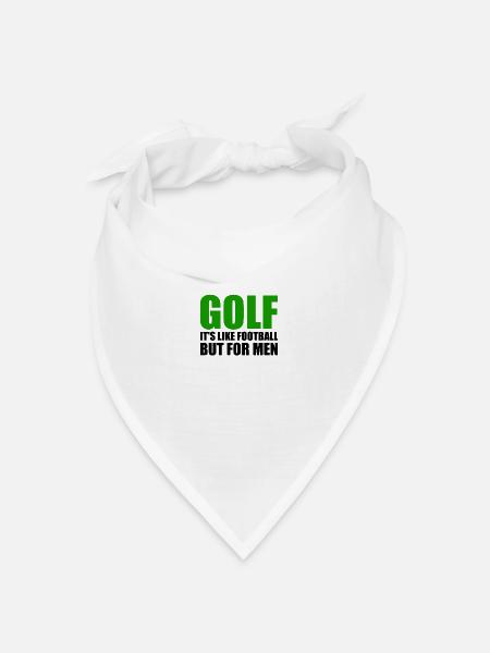 Lustig Golf - Bandana Dreieckstuch - Weiß