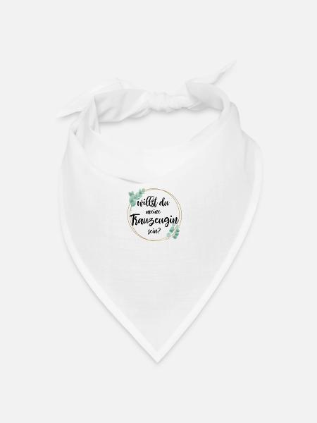willst du meine trauzeugin sein? - Bandana Dreieckstuch - Weiß
